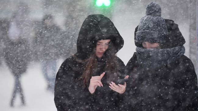 Снегопад в Москве