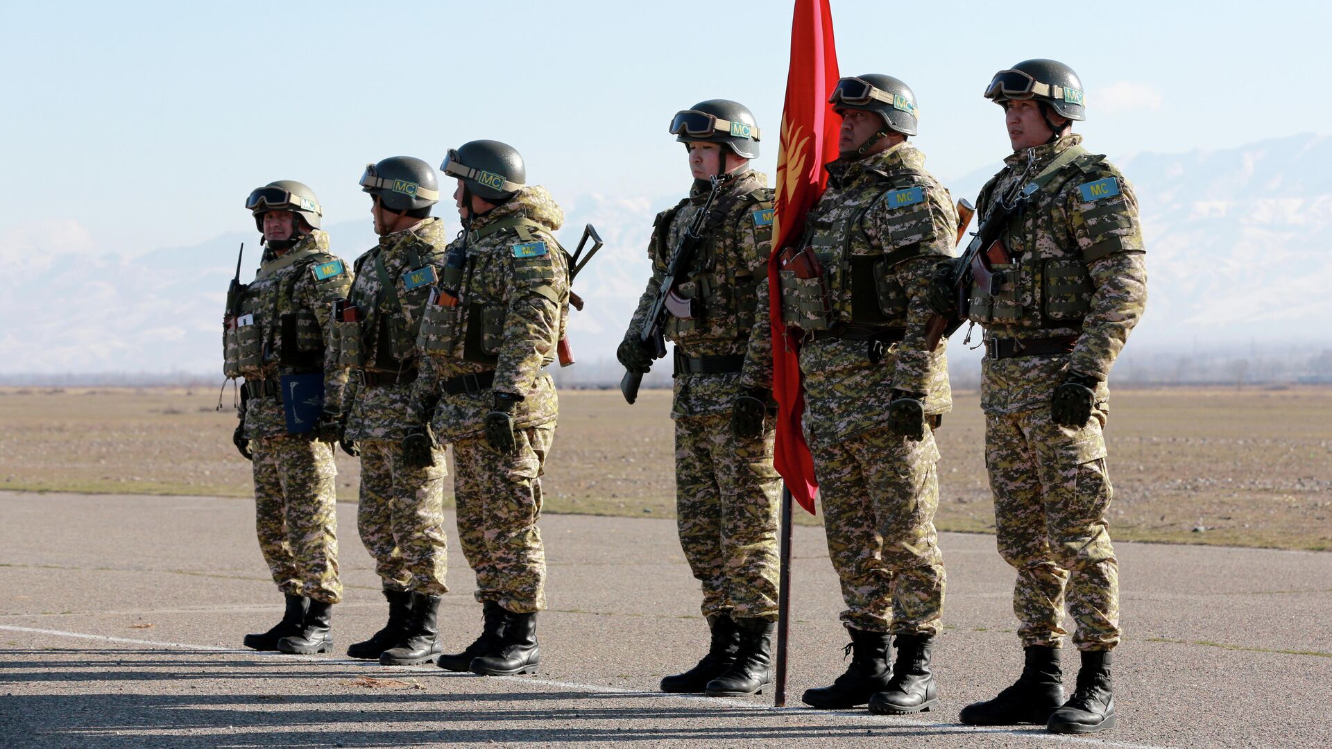 Военнослужащие киргизского контингента миротворческих сил ОДКБ на базе Скорпион. Архивное фото - РИА Новости, 1920, 09.10.2022