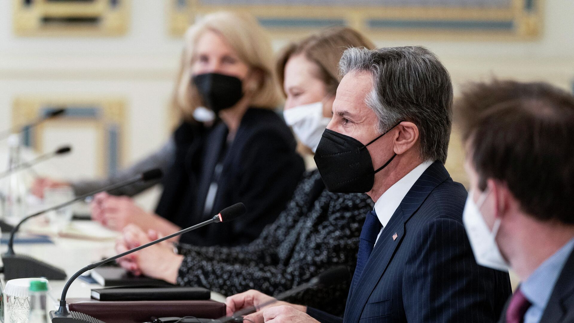 Государственный секретарь США Энтони Блинкен во время встречи с президентом Украины Владимиром Зеленским в Киеве - РИА Новости, 1920, 19.01.2022