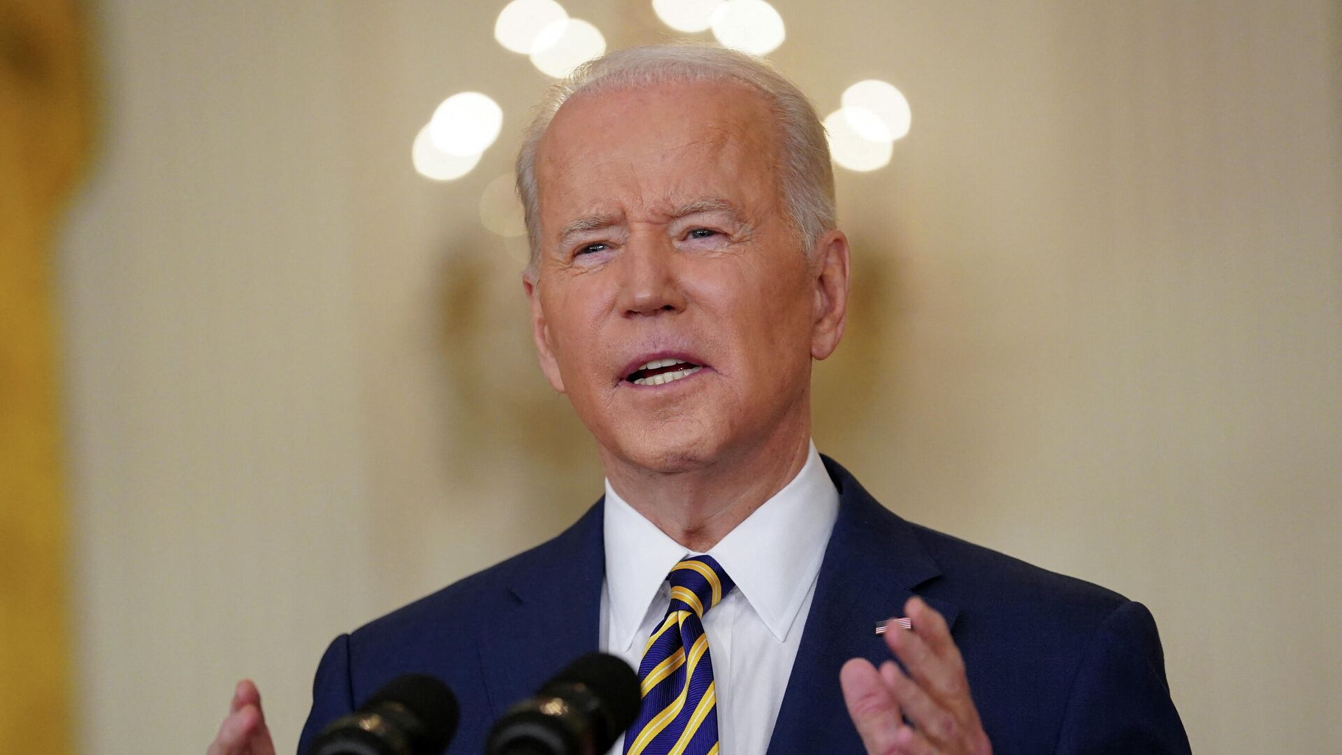 Президент США Джо Байден во время пресс-конференции в Белом доме в Вашингтоне - РИА Новости, 1920, 02.02.2022