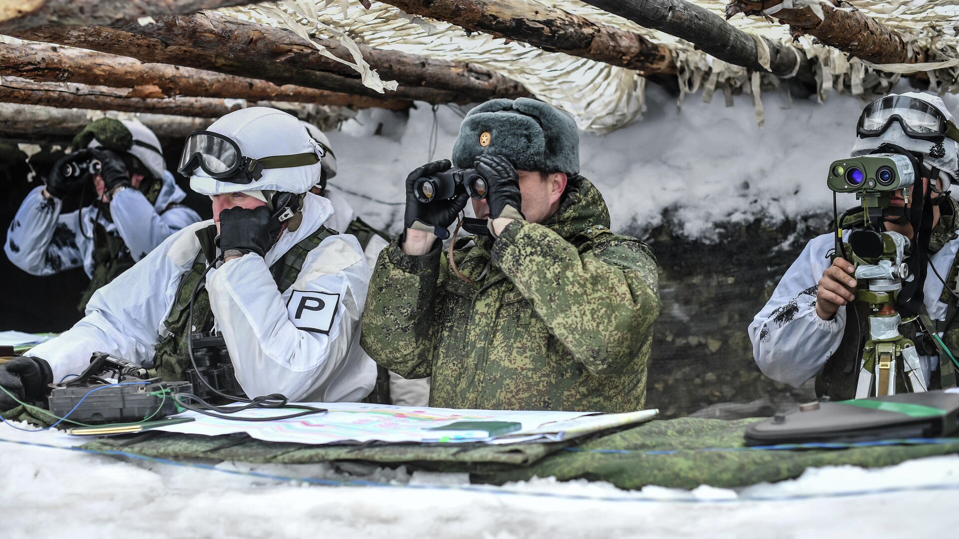 Военнослужащие во время совместных военных учений Россия-Белоруссия на полигоне Мулино в Нижегородской области - РИА Новости, 1920, 06.02.2022