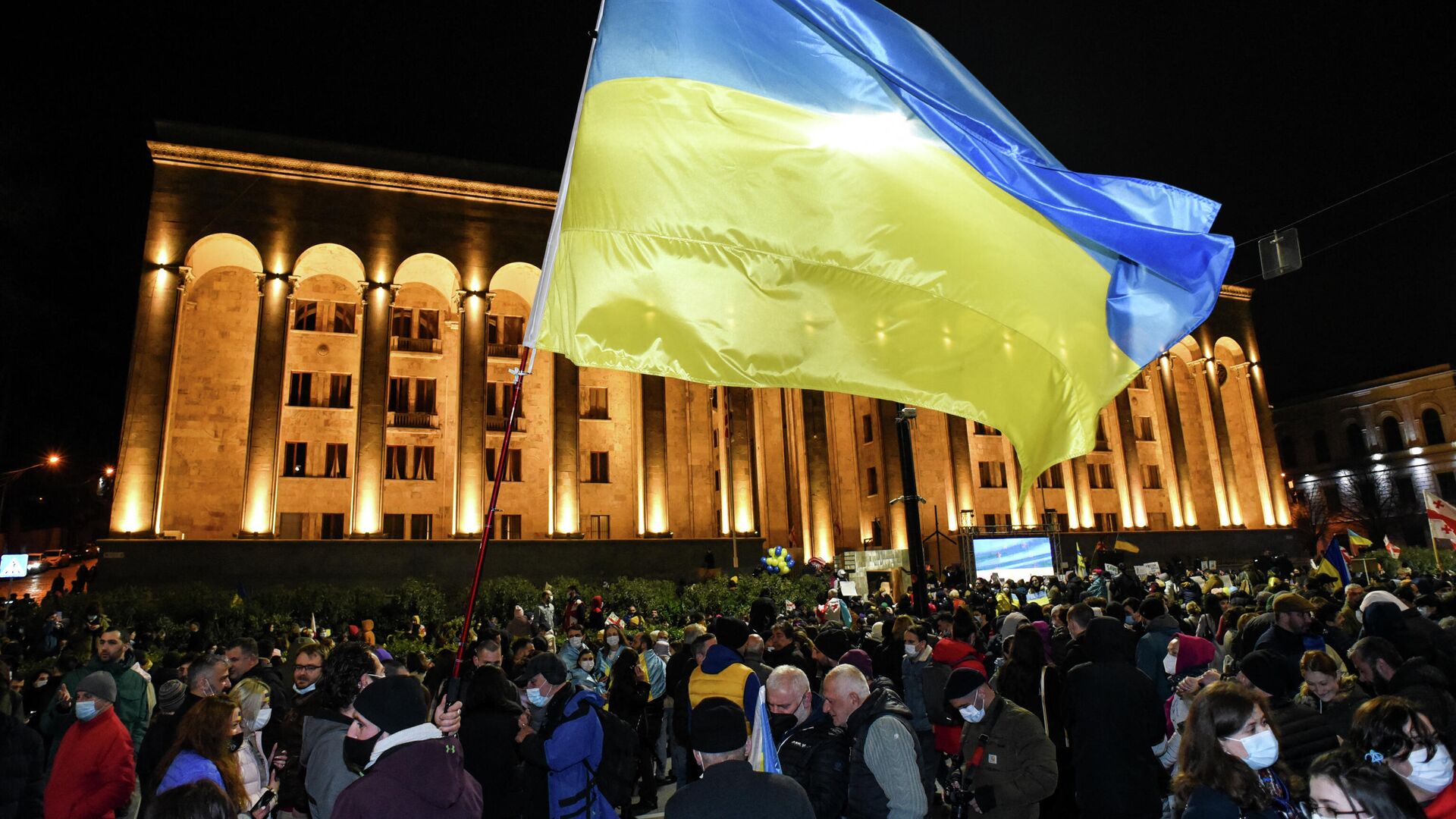 Участники акции протеста в Тбилиси - РИА Новости, 1920, 02.02.2023