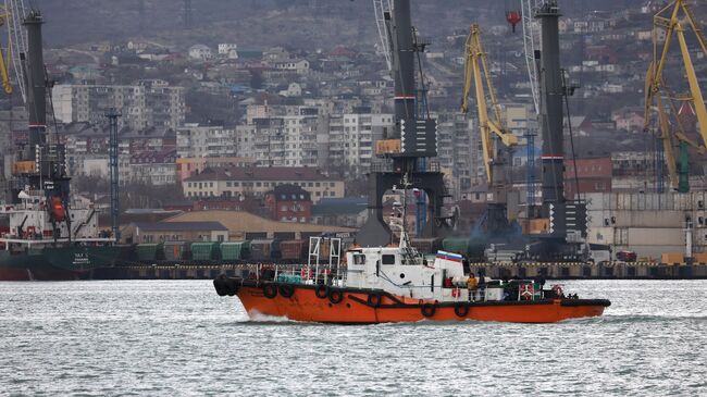 Катер в новороссийском морском торговом порту