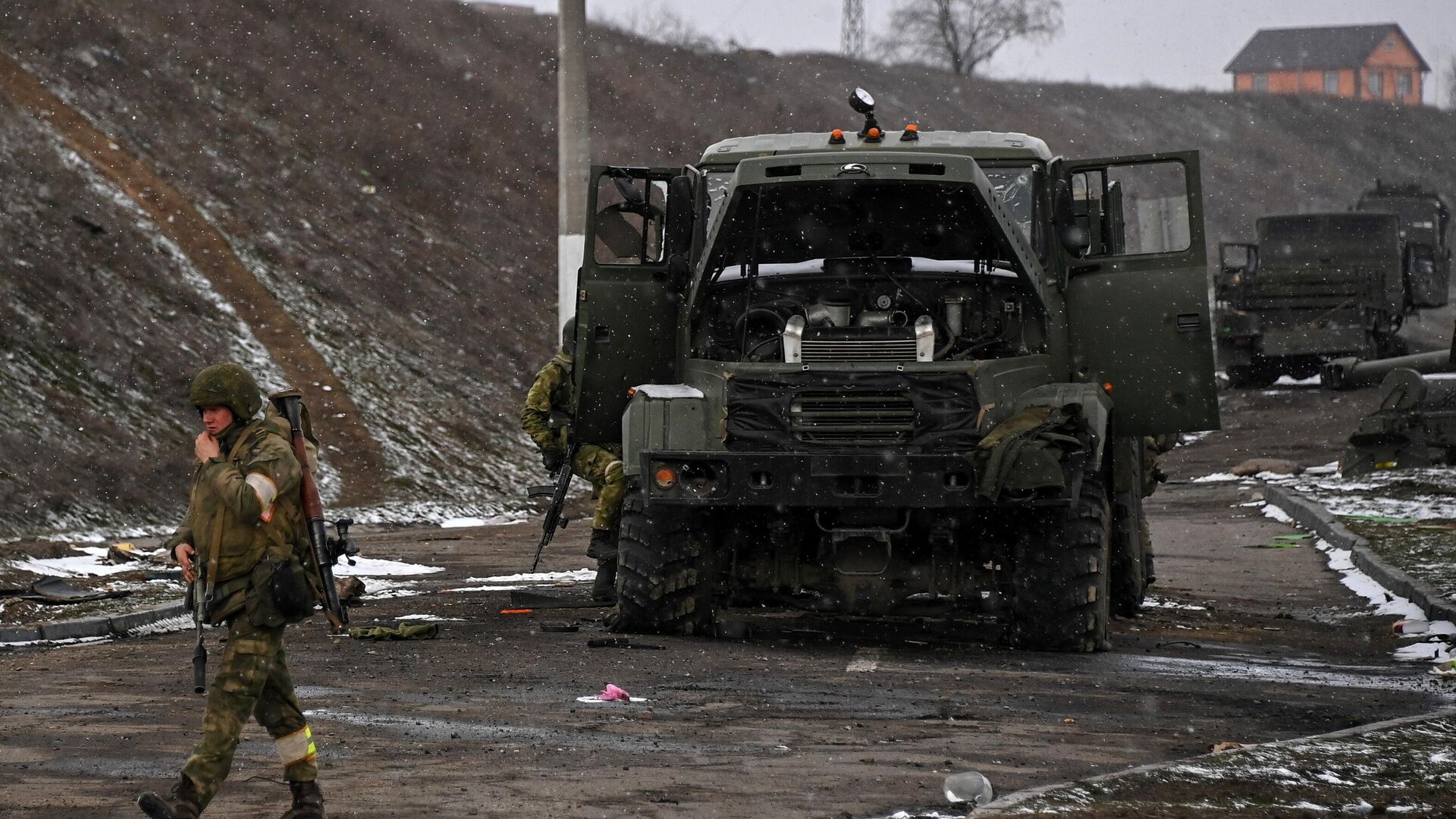 Уничтоженная военная техника Вооруженных сил Украины в Херсонской области - РИА Новости, 1920, 13.03.2022