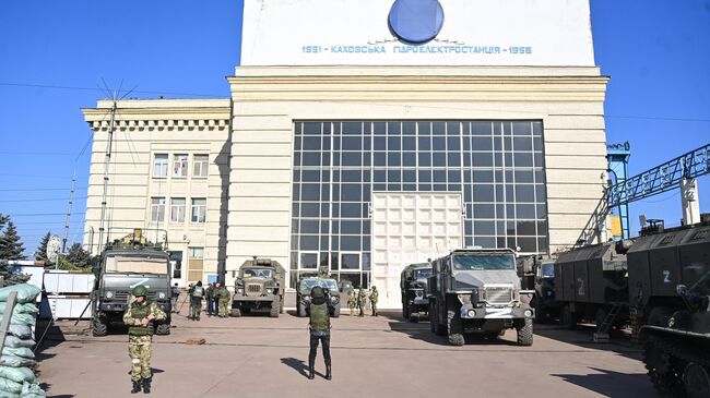 Каховская ГЭС в Новой Каховке под контролем Росгвардии