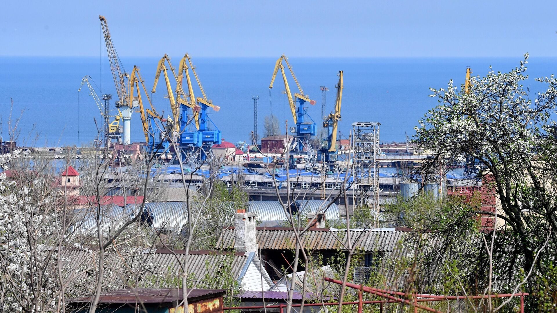 Морской порт в Мариуполе - РИА Новости, 1920, 09.06.2022