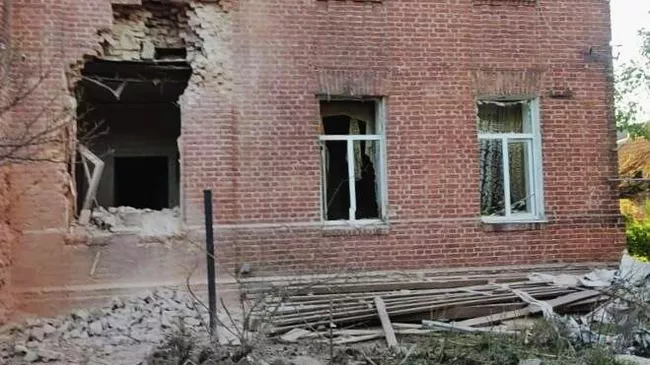 Последствия обстрела со стороны ВСУ села Теткино в Курской области