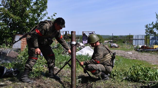 Боевой расчет минометного подразделения. Архивное фото