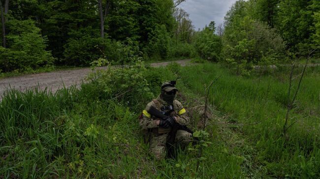 Украинский военнослужащий на востоке Харьковской области