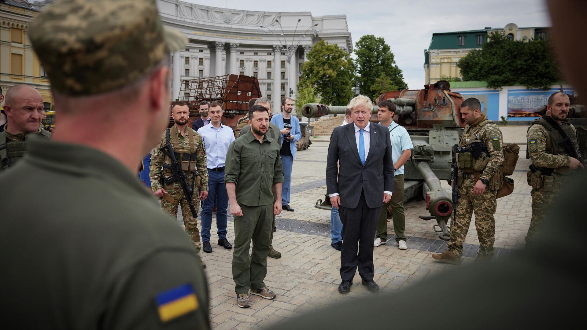 Президент Украины Владимир Зеленский и премьер-министр Великобритании Борис Джонсон в Киеве, Украина - РИА Новости, 1920, 25.06.2022