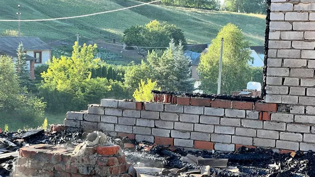 Разрушенный жилой дом в Белгороде