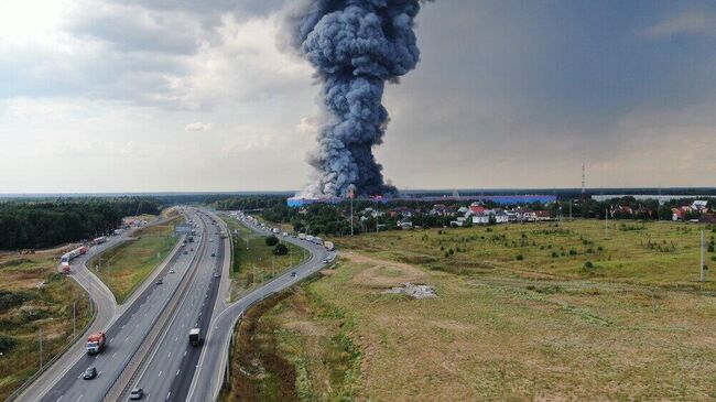 Пожар на складе Ozon в городском округе Истра