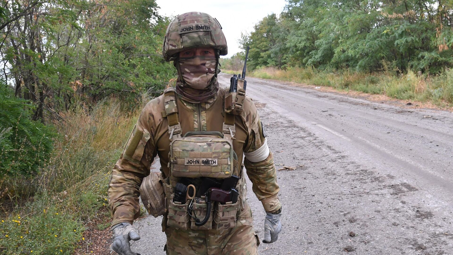 Боец ЧВК Вагнер на позициях рядом с Бахмутом в Донецкой области - РИА Новости, 1920, 18.09.2022