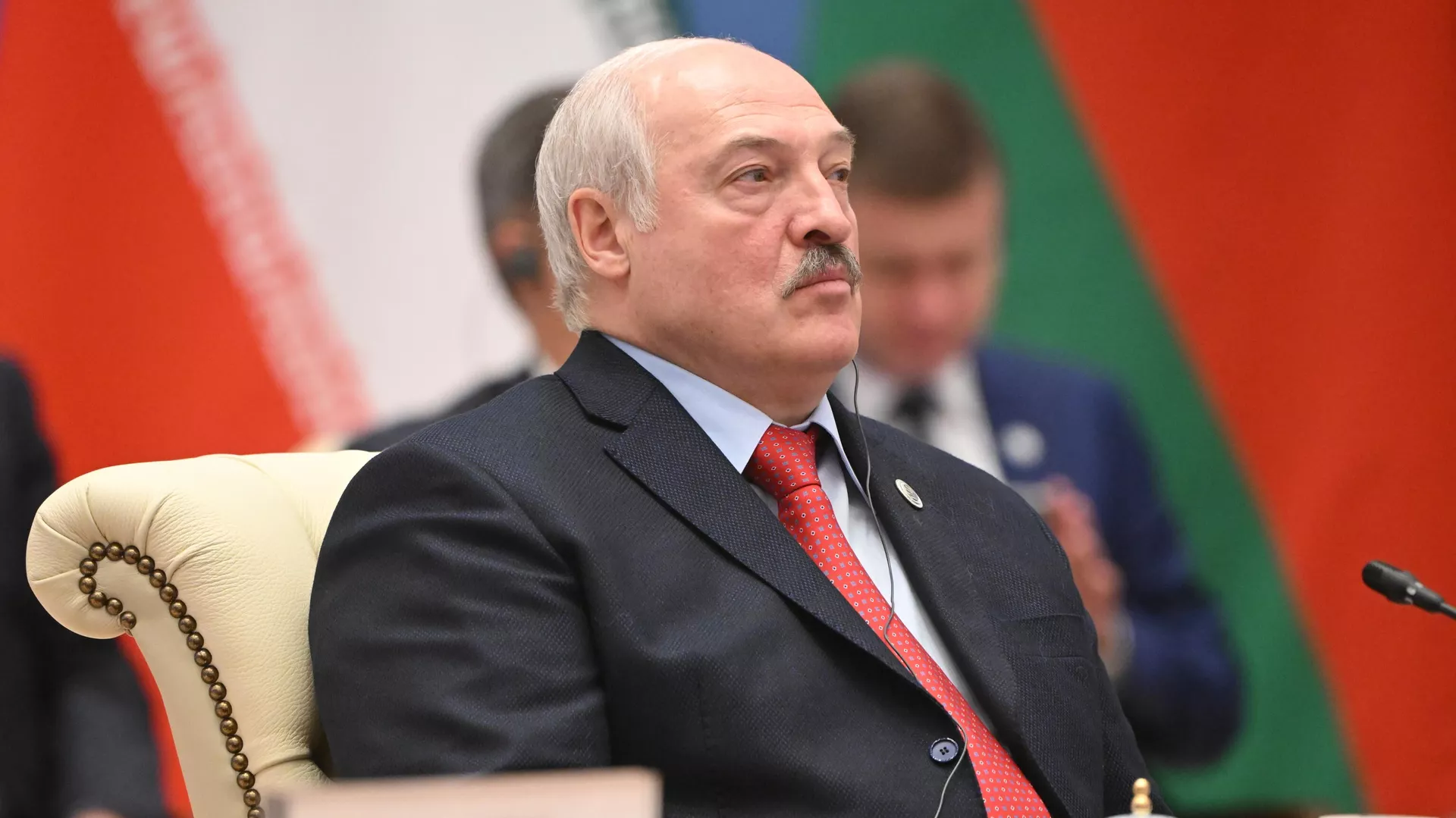 Президент Белоруссии Александр Лукашенко на заседании Совета глав стран - участниц Шанхайской организации сотрудничества (ШОС) в расширенном составе - РИА Новости, 1920, 21.10.2022