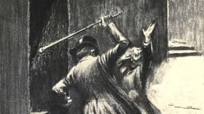 Иллюстрация Ч. Р. Маколи для книги Странная история доктора Джекила и мистера Хайда 1904 года