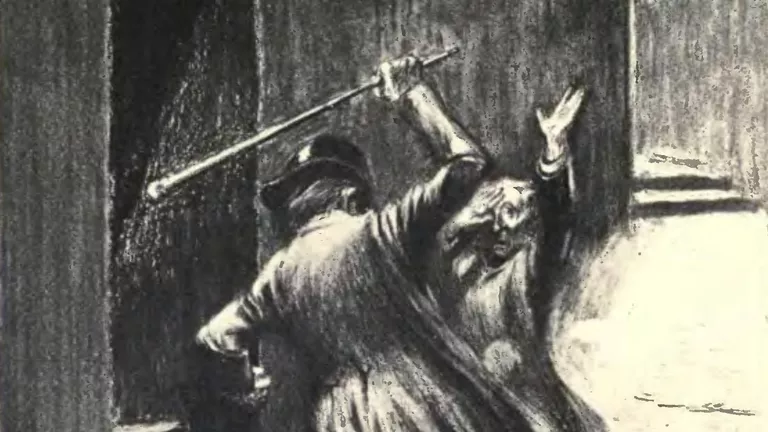 Иллюстрация Ч. Р. Маколи для книги Странная история доктора Джекила и мистера Хайда 1904 года