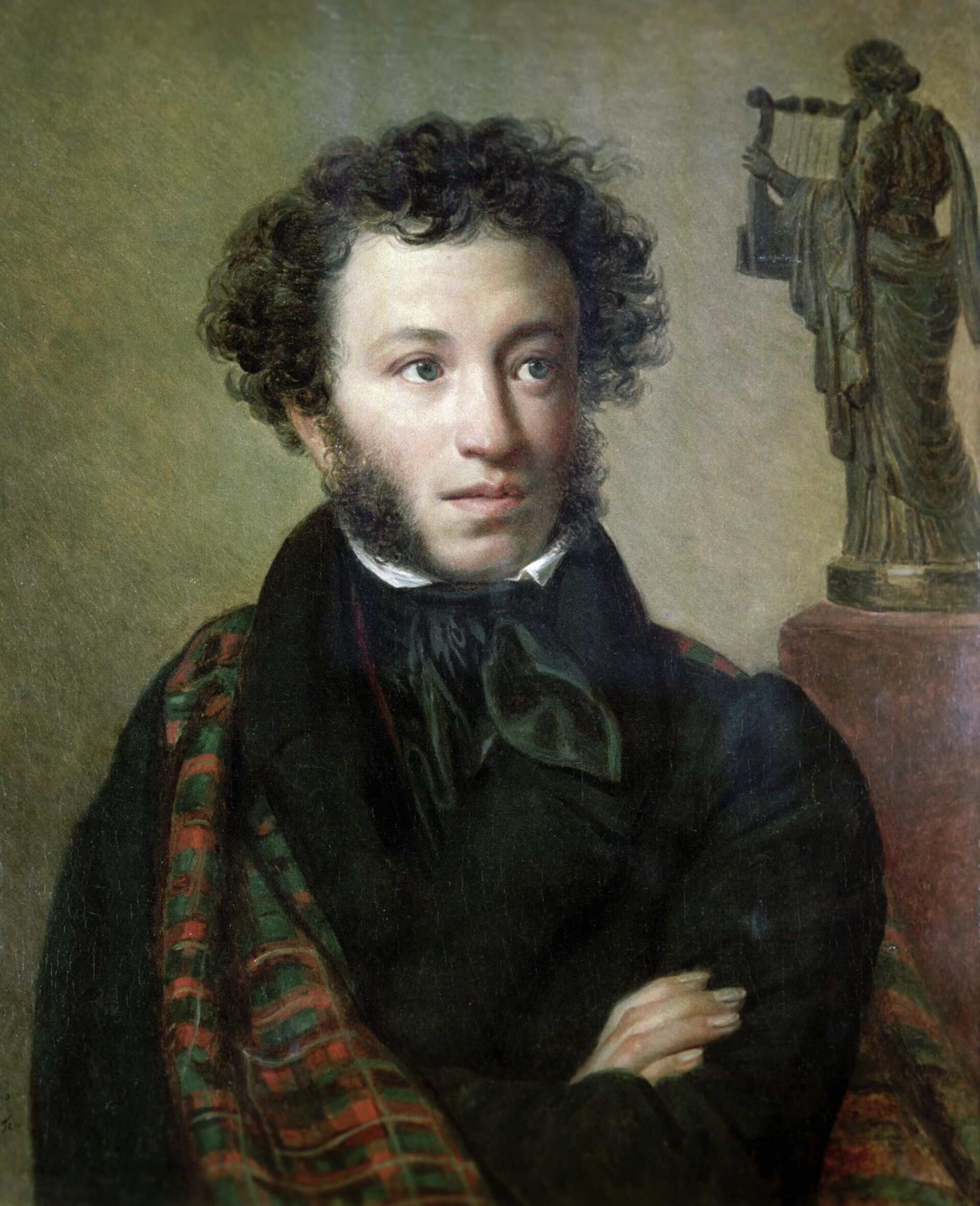 Репродукция картины Ореста Кипренского Портрет А.С. Пушкина - РИА Новости, 1920, 14.10.2022