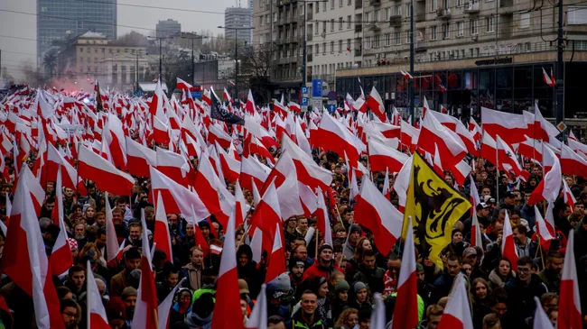 Марш националистов в Варшаве