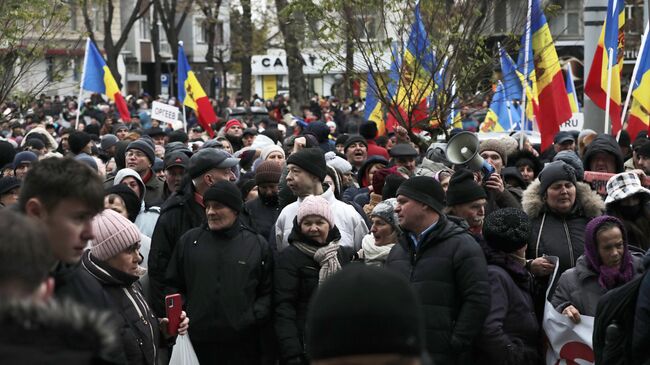 Акция протеста оппозиции в Кишиневе