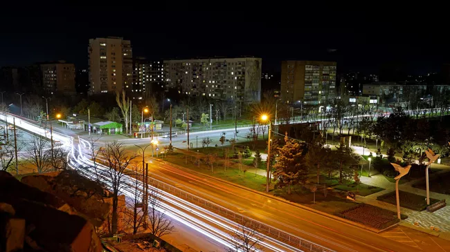 Вид на парк в Мариуполе