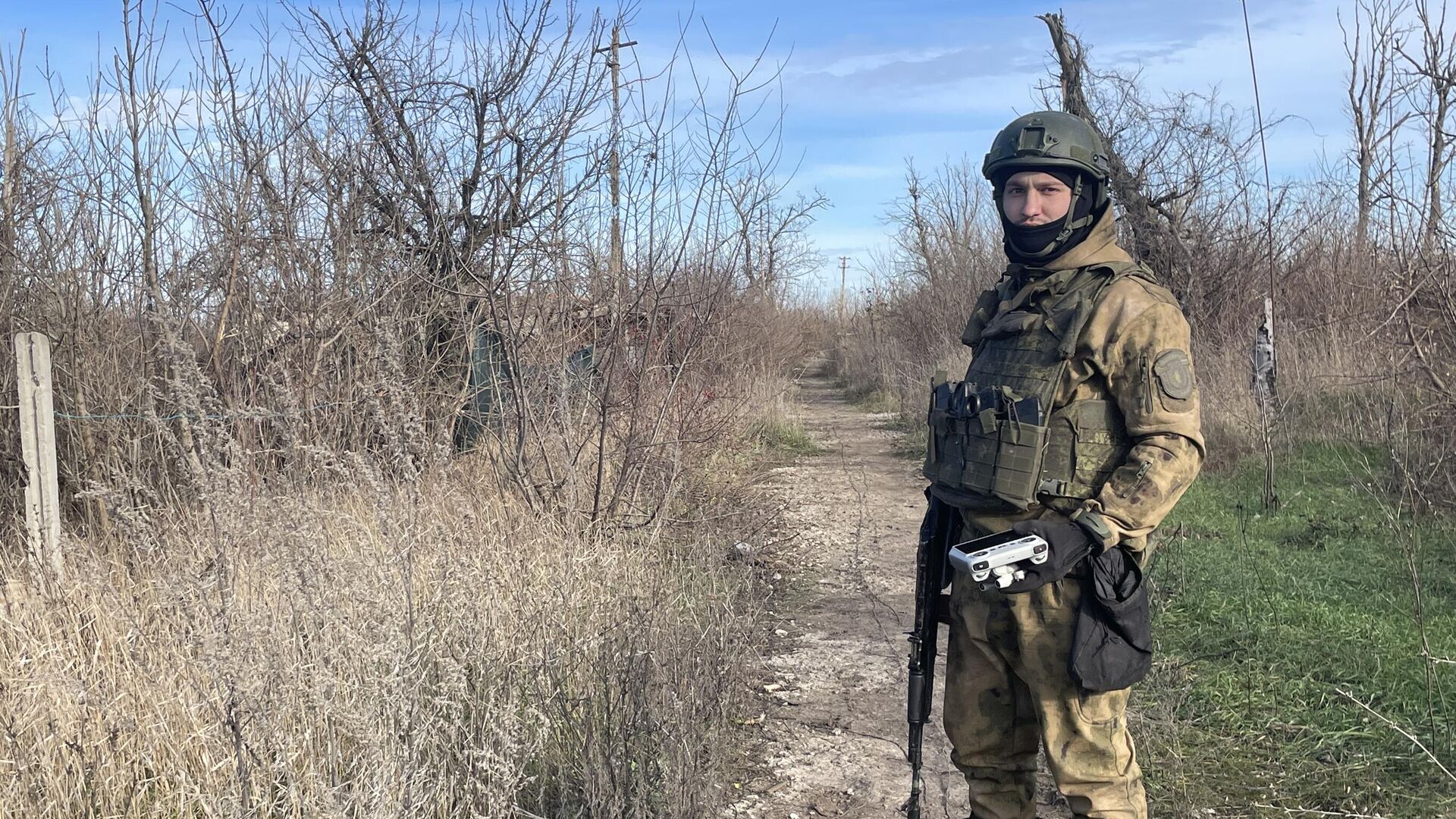 Боец с позывным Камчатка на Авдеевском направлении - РИА Новости, 1920, 17.03.2023