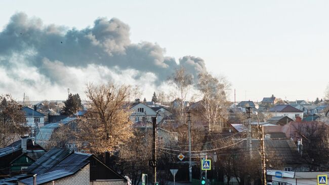 Пожар в районе курского аэродрома