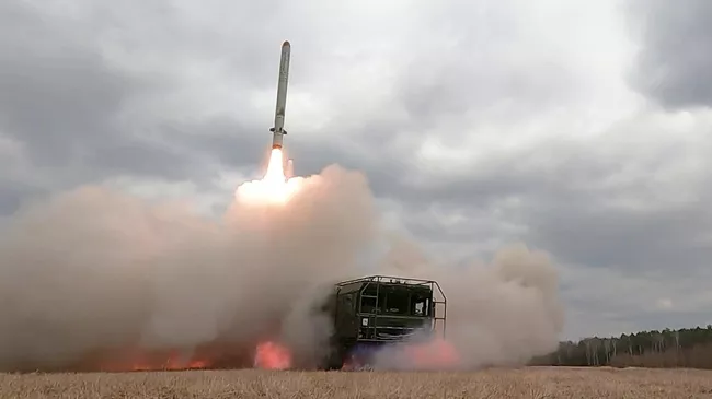 Ракетный удар по объектам ВСУ на территории Украины в ходе СВО. Архивное фото