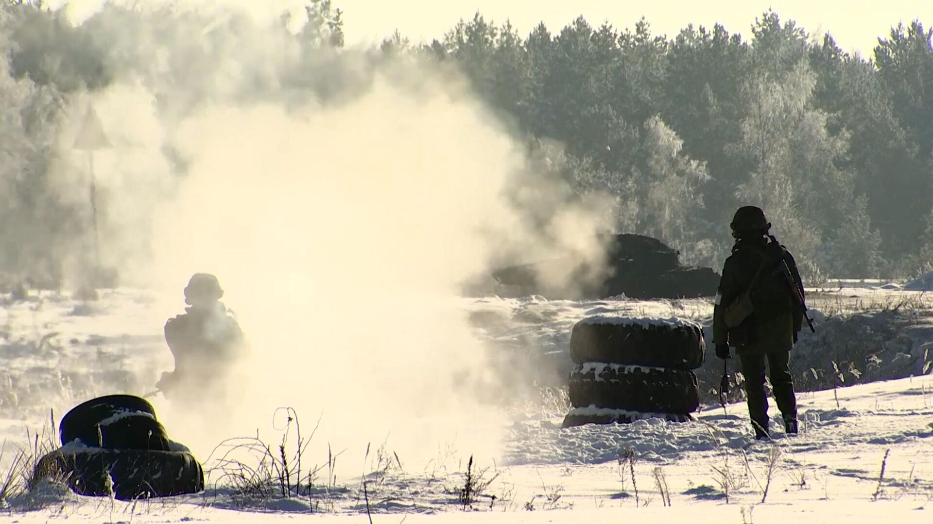 Российские и белорусские военнослужащие проводят совместные занятия на полигоне  - РИА Новости, 1920, 07.01.2023