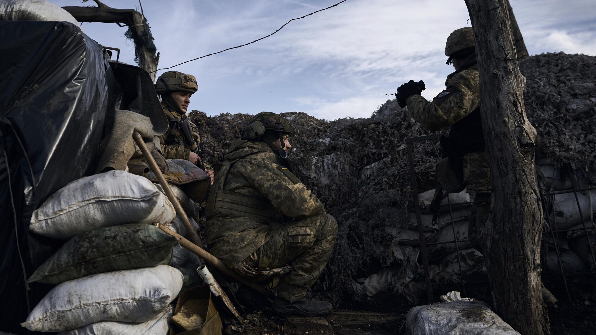 Украинские военные под Марьинкой - РИА Новости, 1920, 14.02.2023