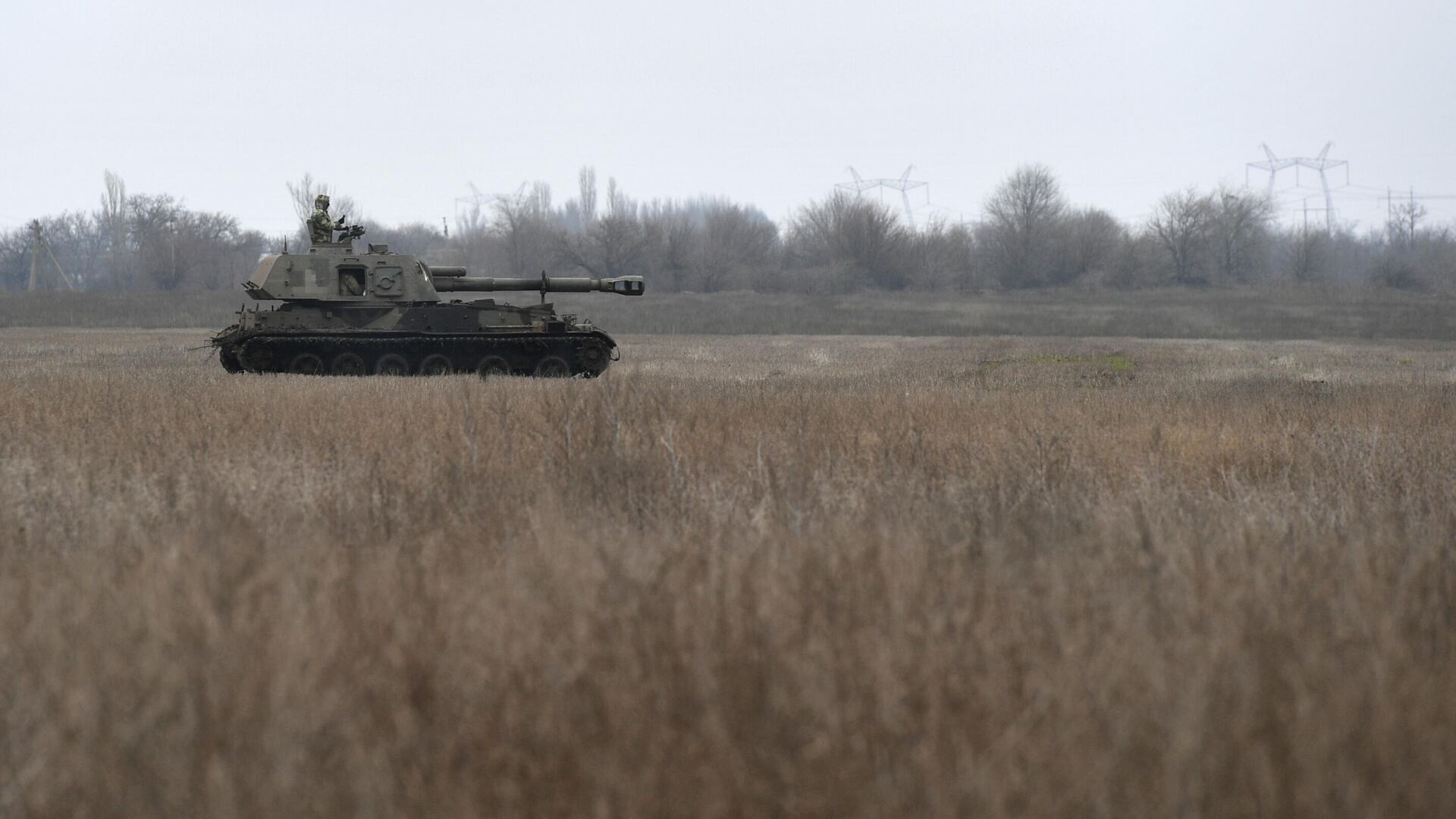 Самоходная артиллерийская установка (САУ) Акация ВС РФ на огневом рубеже в южном секторе зоны проведения специальной военной операции - РИА Новости, 1920, 11.12.2023