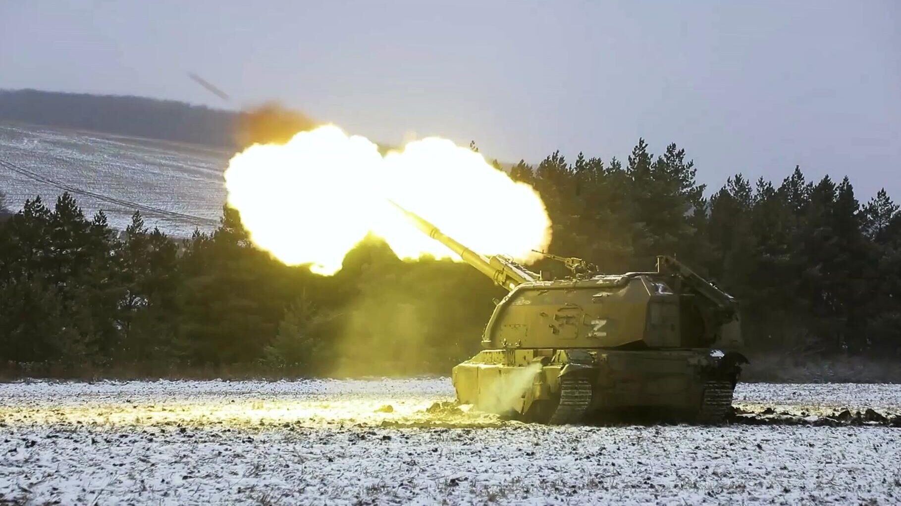 Самоходная артиллерийская установка Мста-СМ2 в зоне проведения спецоперации - РИА Новости, 1920, 04.02.2023