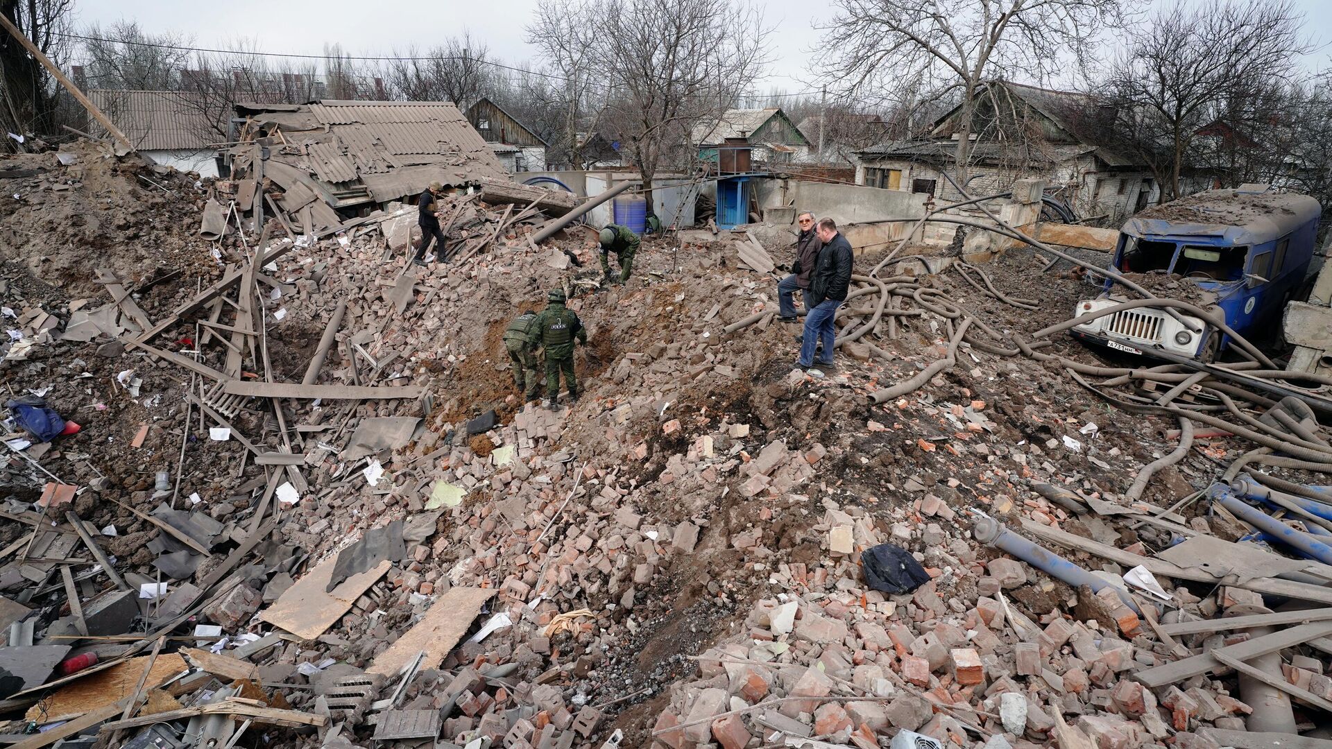 Последствия обстрела со стороны ВСУ Петровского района Донецка - РИА Новости, 1920, 06.09.2023