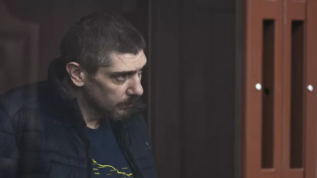 Украинский военнослужащий Антон Чередник во время заседания суда в Южном окружном военном суде в Ростове-на-Дону