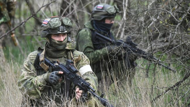 Подготовка штурмовых групп ВДВ на полигоне в южном секторе СВО. Архивное фото