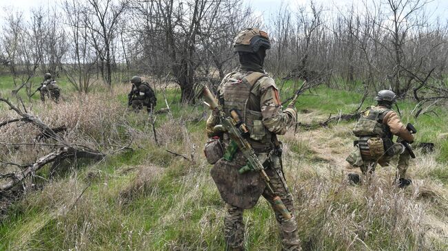 Военнослужащие подразделения ВДВ в зоне проведения СВО