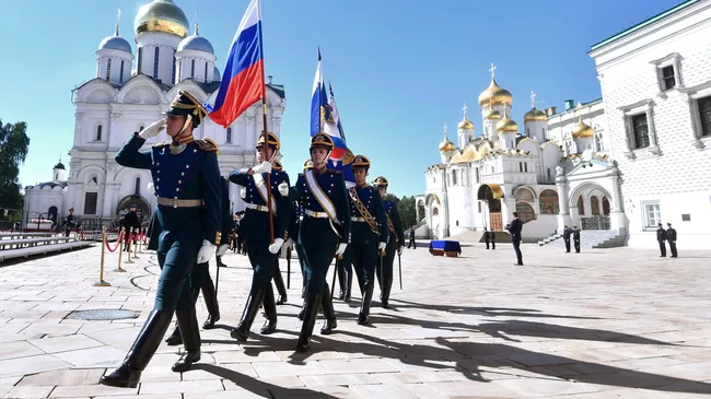 Военнослужащие роты специального караула Президентского полка ФСО России. Архивное фото