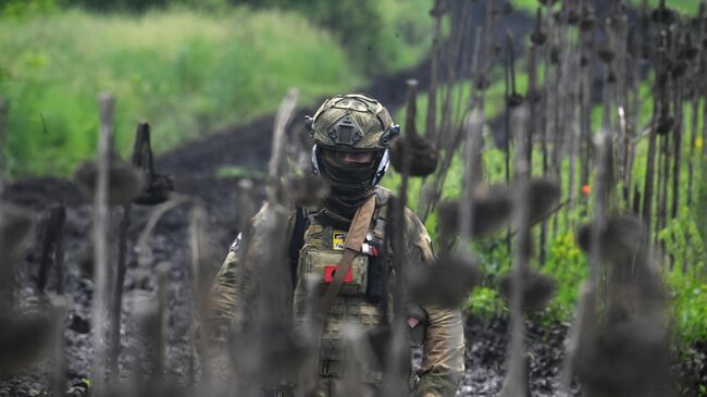 Военнослужащий ВС РФ в зоне проведения СВО