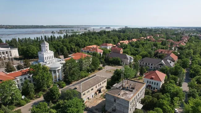 Ситуация с подтоплением в Новой Каховке