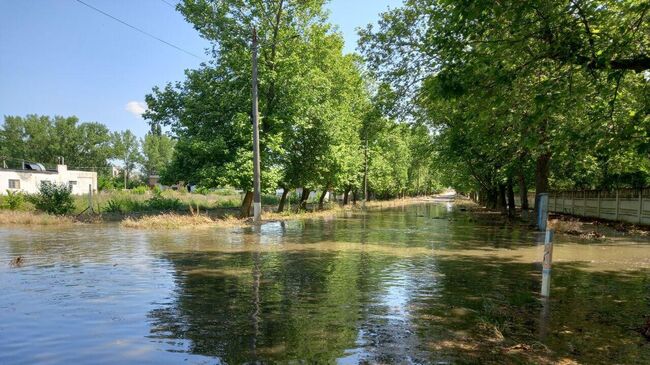 Затопленные улицы в Новокаховском городском округе