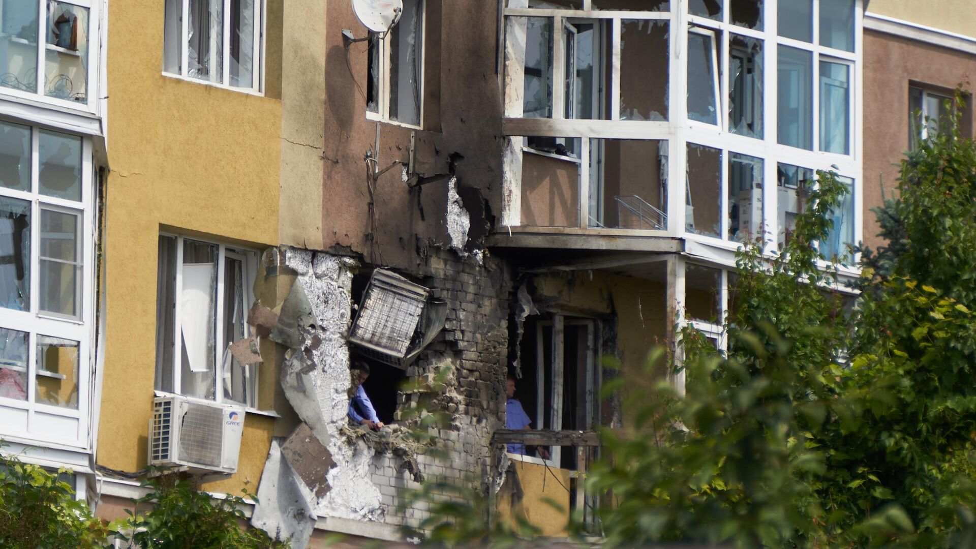 Жилой дом в центре Воронежа, пострадавший в результате атаки беспилотник - РИА Новости, 1920, 09.06.2023