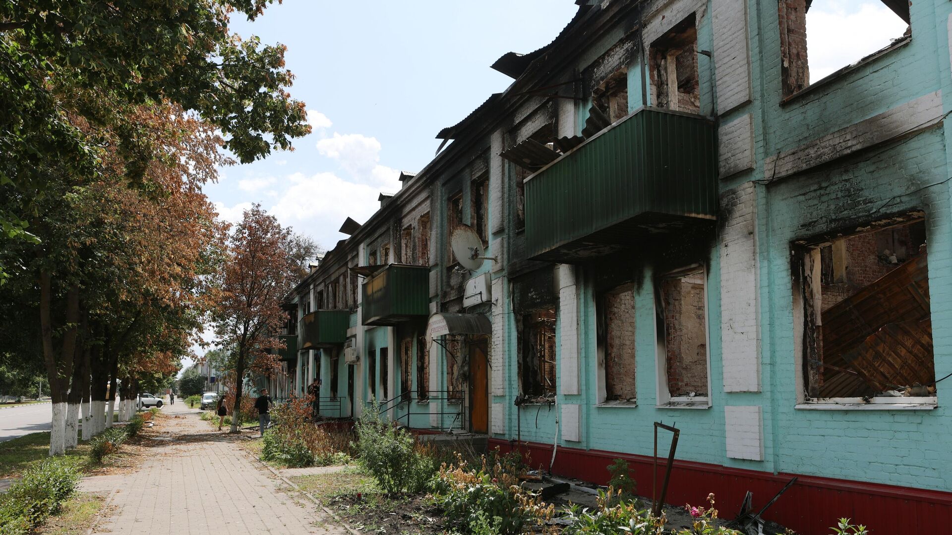 Последствия обстрелов в городе Шебекино Белгородской области. Архивное фото - РИА Новости, 1920, 04.07.2023