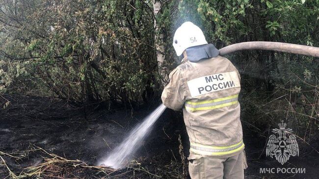 Тушение пожара в селе Шайдуриха Свердловской области