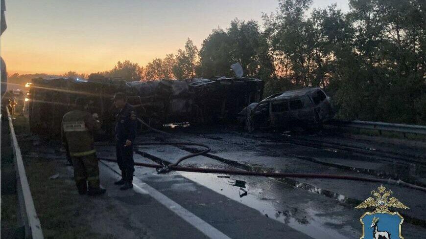  ДТП в Красноярском районе Самарской области на 1027 километре автодороги М5 Урал - РИА Новости, 1920, 10.08.2023