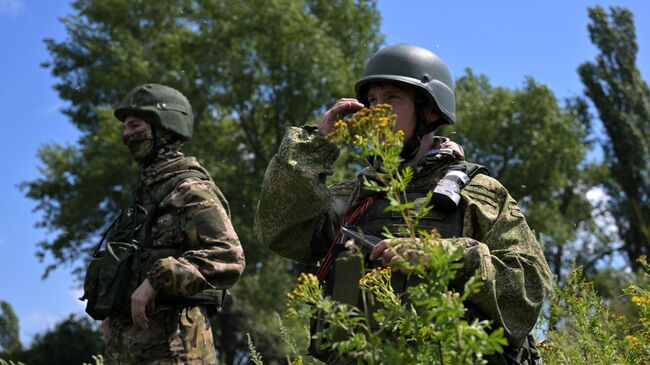 Военнослужащие ВС РФ в зоне проведения спецоперации. Архивное фото