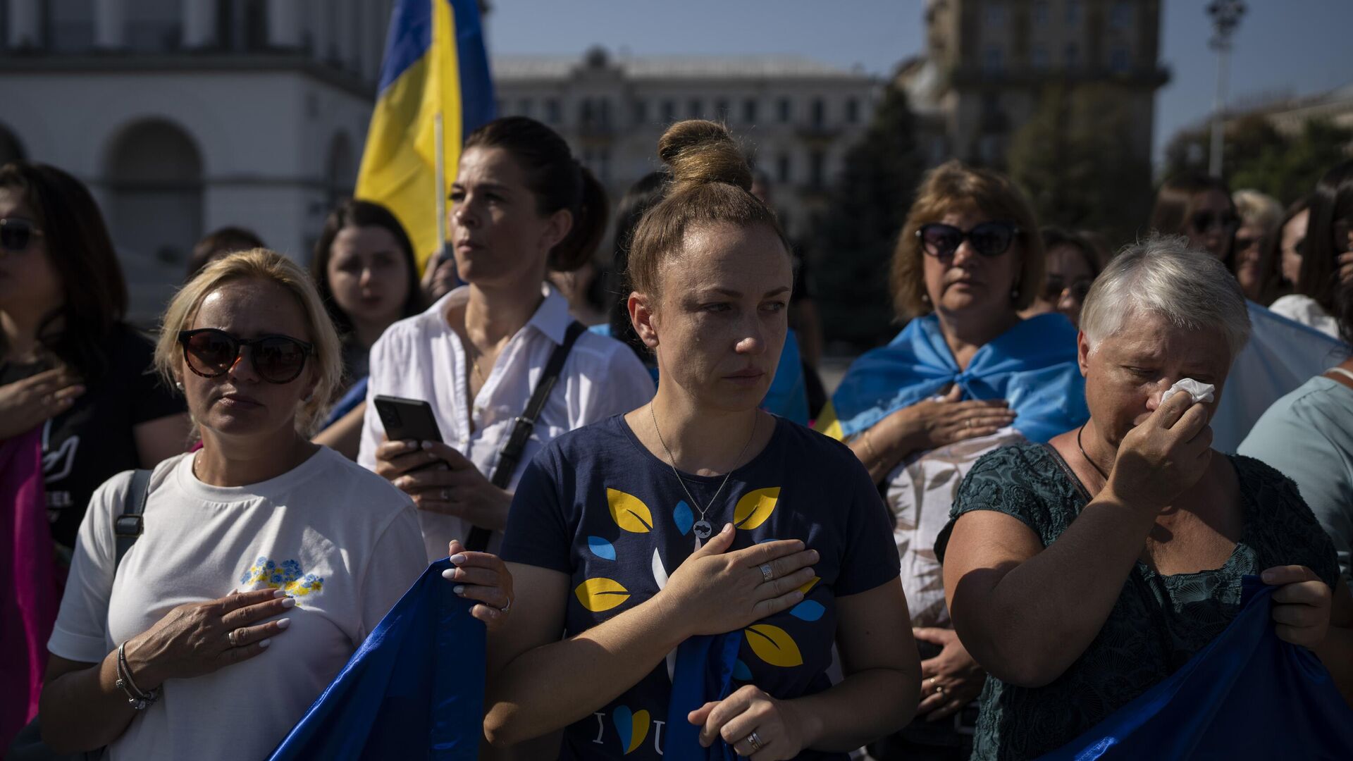 Акция с призывом освободить украинских военных, попавших в плен в прошлом году под Мариуполем, на площади Независимости в Киеве, Украина - РИА Новости, 1920, 27.08.2023