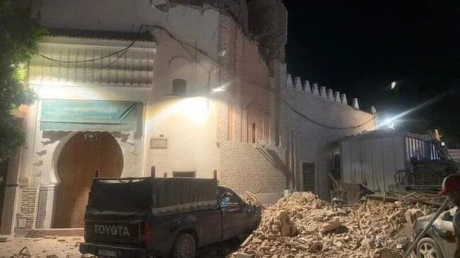 Повреждения в результате прошедшего в 80 километрах от Марракеша землетрясения
