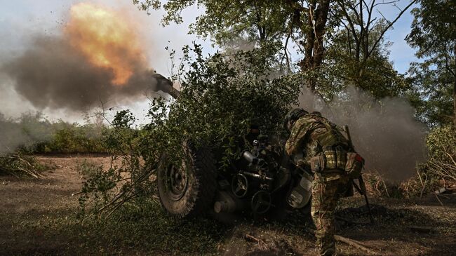 Боевая работа расчетов буксируемых гаубиц Д-30 ЦВО в зоне проведения СВО