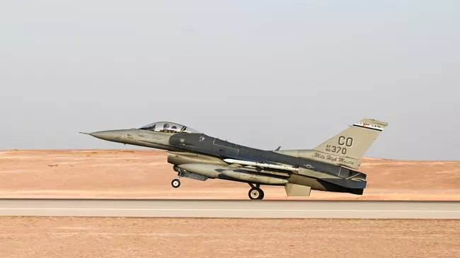 Истребитель F-16 ВВС Национальной гвардии США. Архивное фото