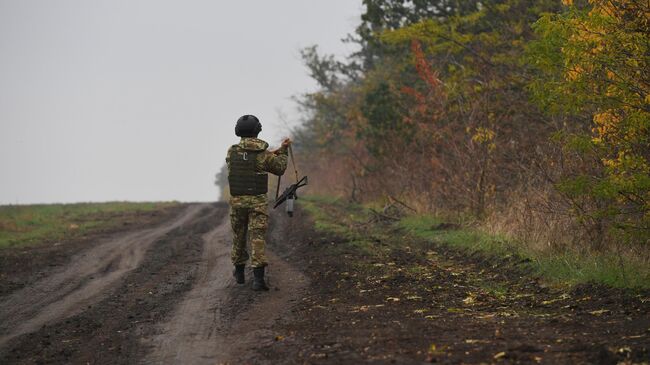 Российский военнослужащий в зоне СВО