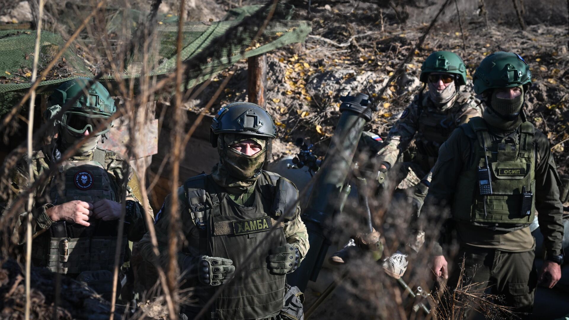 Экс-бойцы ЧВК Вагнер, перешедшие в артиллерийскую группу спецназа Ахмат. Архивное фото - РИА Новости, 1920, 02.04.2024